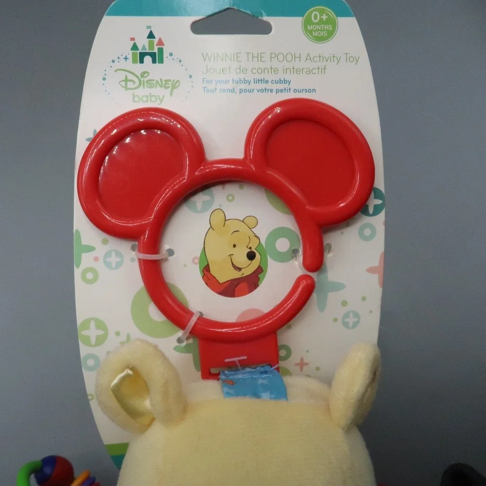 Disney Baby Plush Toy‎ Kids Winnie The Pooh On The Go Activity Sensory Stuffed